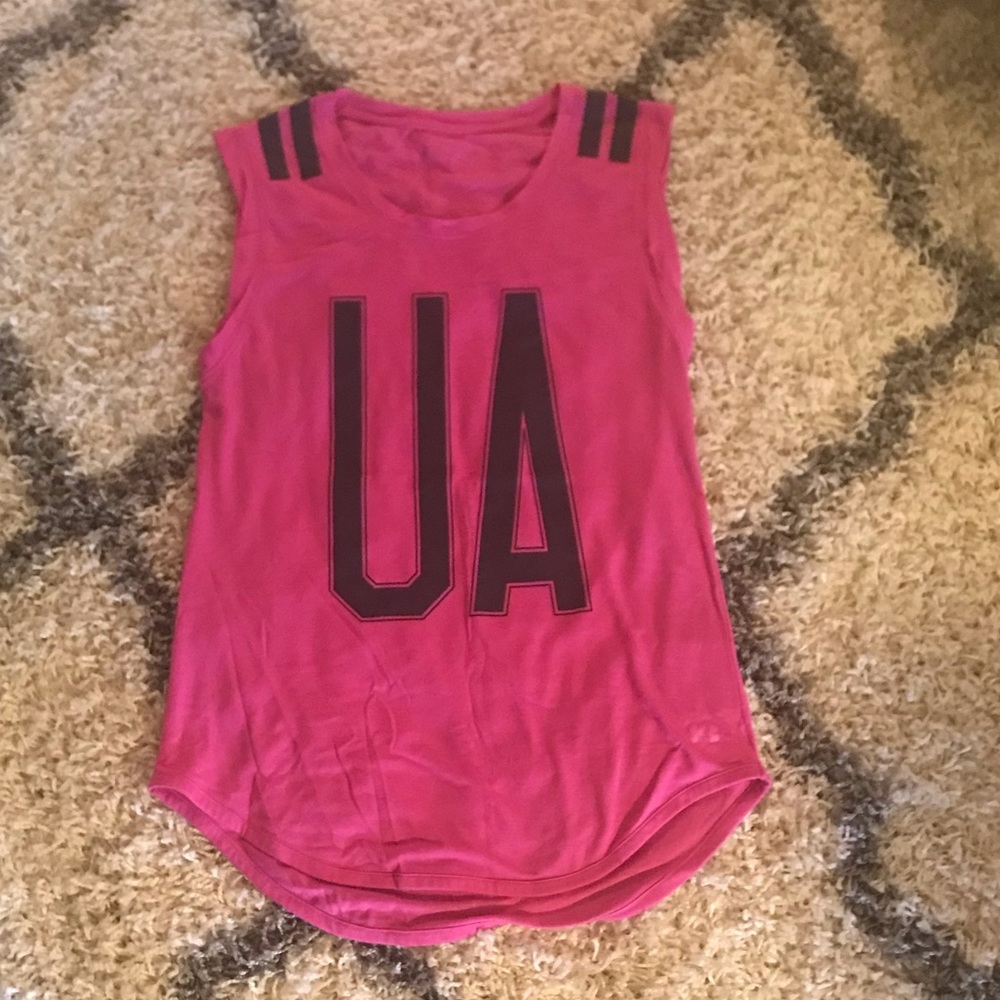 Under Armour pink and black sleeveless top